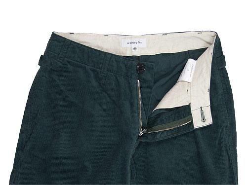 ordinary fits FRENCH CROPPED CORDUROY GREEN
