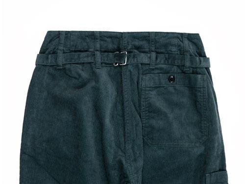 ordinary fits FRENCH CROPPED CORDUROY GREEN