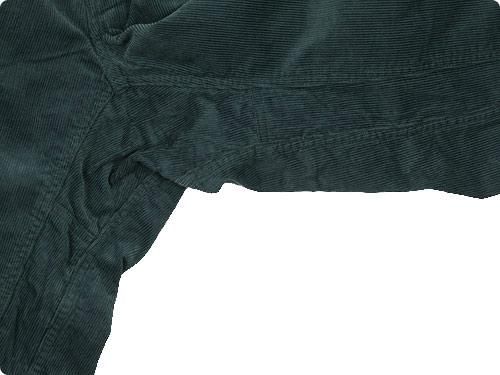 ordinary fits FRENCH CROPPED CORDUROY GREEN