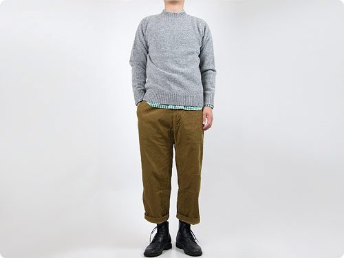 ordinary fits FRENCH CROPPED CORDUROY MUSTARD