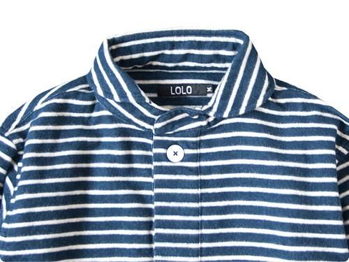 LOLO ܡåȥͥץ륪С NAVY x WHITE