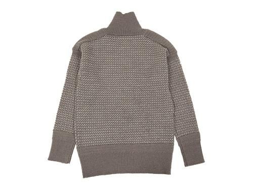 TATAMIZE WOOL HI NECK KNIT MOCA