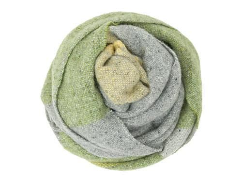 Studio Donegal TWEED MUFFLER LIGHT GREEN x GRAY 2