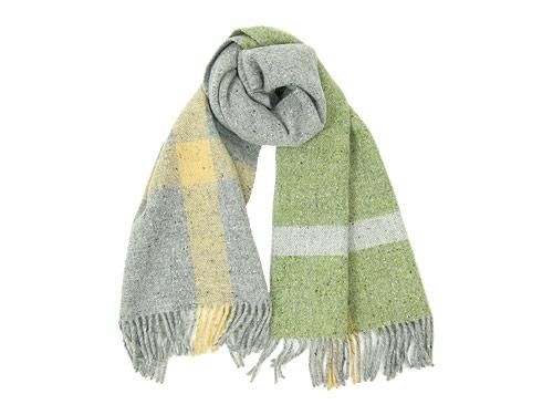 Studio Donegal TWEED MUFFLER LIGHT GREEN x GRAY 2