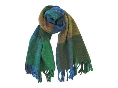 Studio Donegal TWEED MUFFLER DARK GREEN x ORANGE H