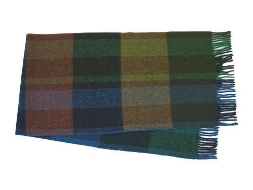 Studio Donegal TWEED MUFFLER DARK GREEN x ORANGE H