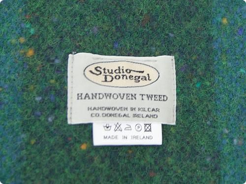 Studio Donegal TWEED MUFFLER DARK GREEN x ORANGE H