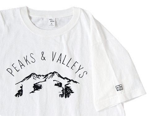 ENDS and MEANS Peaks & Valleys Tee WHITE