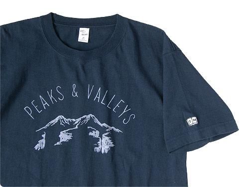 ENDS and MEANS Peaks & Valleys Tee NAVY