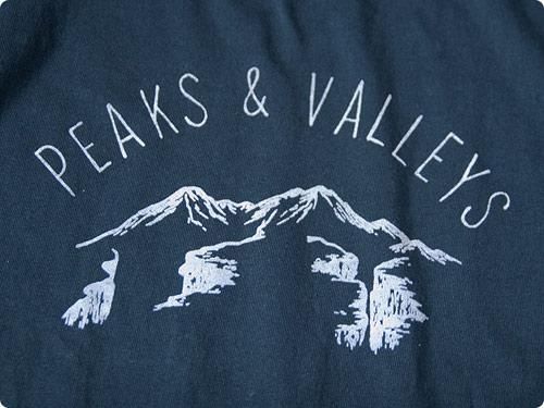 ENDS and MEANS Peaks & Valleys Tee NAVY