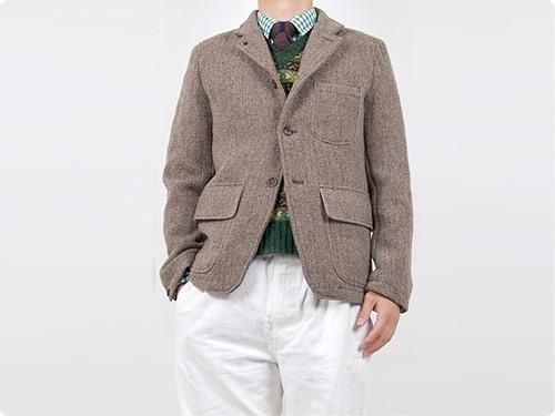 ENDS and MEANS Hunting Wool Jacket HERRINGBONE