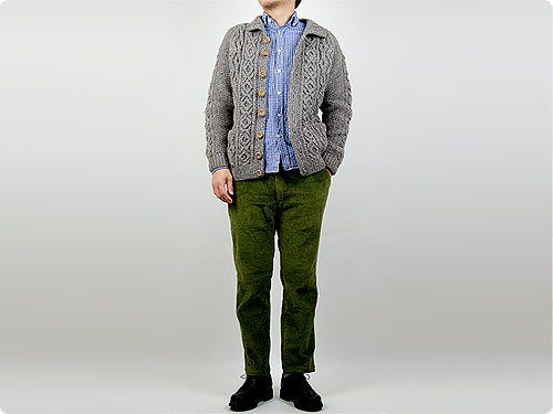 ENDS and MEANS Cord Grandpa Trousers OLIVE ENDS and MEANS通販