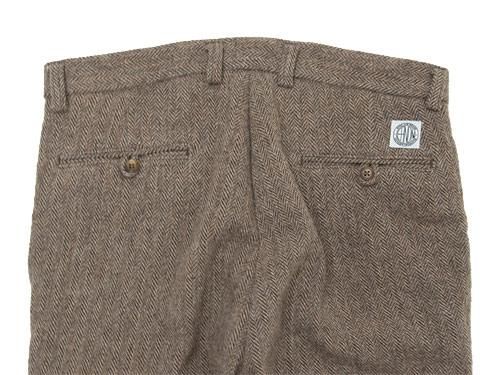 ENDS and MEANS Wool Grandpa Trousers HERRINGBONE