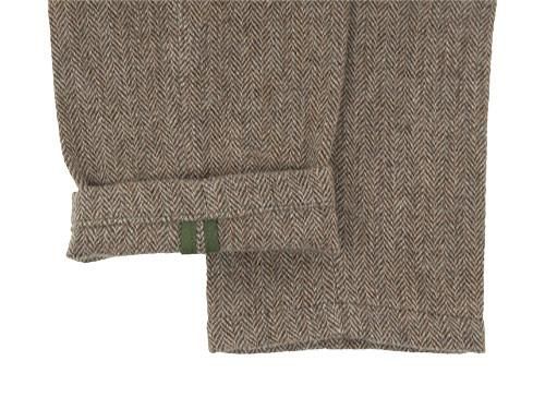 ENDS and MEANS Wool Grandpa Trousers HERRINGBONE