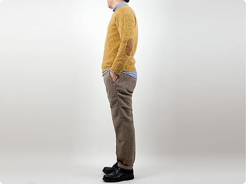 ENDS and MEANS Wool Grandpa Trousers HERRINGBONE