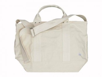 ENDS and MEANS 2way tote bag WHITE