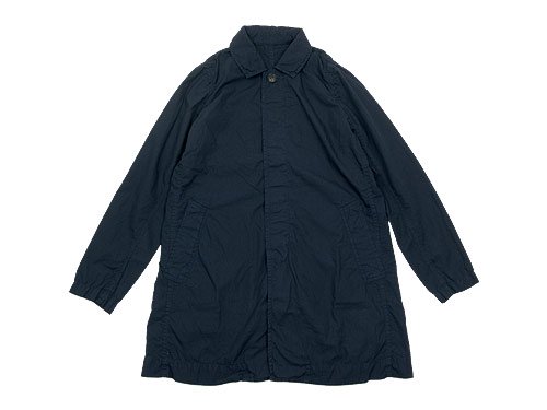 RINEN 40/1オーガニックブロード ステンカラーコート 05NAVY〔メンズ