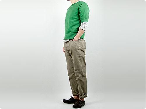 DAILY WARDROBE INDUSTRY CREW NECK S/S SWEAT GREEN