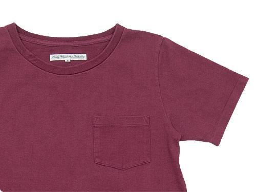 DAILY WARDROBE INDUSTRY CREW NECK POCKET T-SHIRT TUESDAYBURGUNDY