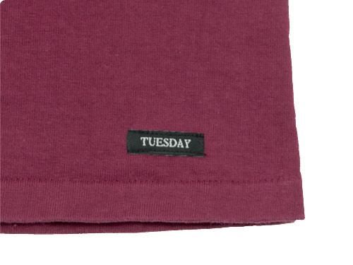 DAILY WARDROBE INDUSTRY CREW NECK POCKET T-SHIRT TUESDAYBURGUNDY