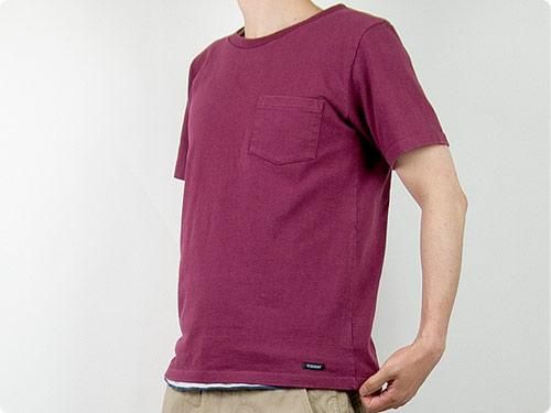 DAILY WARDROBE INDUSTRY CREW NECK POCKET T-SHIRT WEDNESDAYBLUE