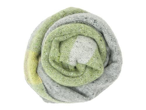 Studio Donegal TWEED MUFFLER LIGHT GREEN x GRAY 1