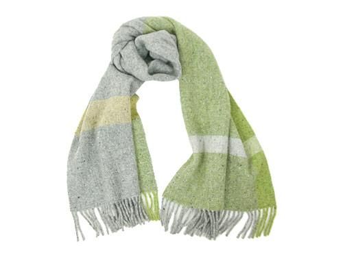 Studio Donegal TWEED MUFFLER LIGHT GREEN x GRAY 1