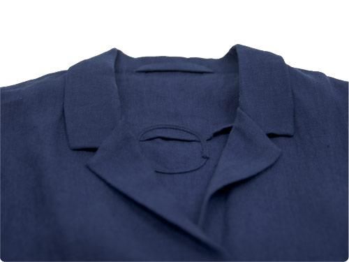 Atelier d'antan Godardʥ hemp coat NAVY