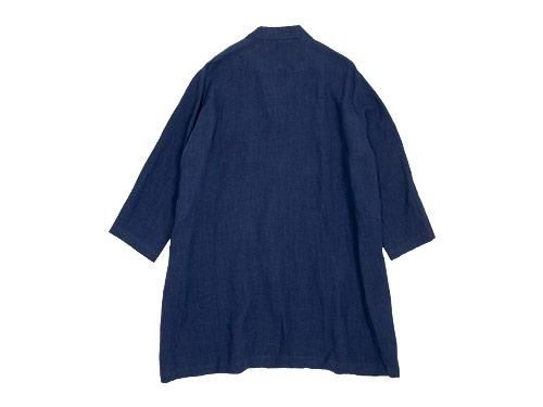 Atelier d'antan Godardʥ hemp coat NAVY