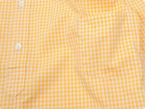 TATAMIZE P/O SHIRTS Plain YELLOW GINGHAM