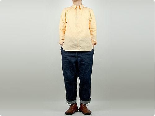 TATAMIZE P/O SHIRTS Plain YELLOW GINGHAM