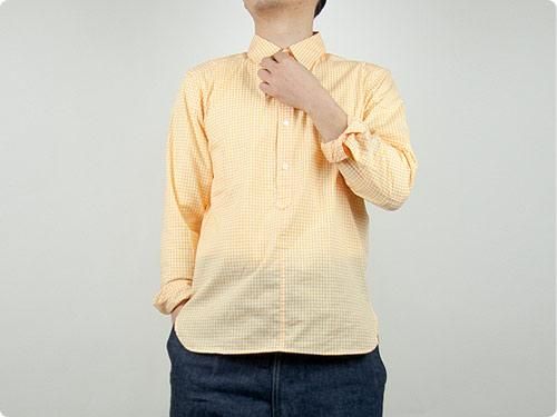 TATAMIZE P/O SHIRTS Plain YELLOW GINGHAM