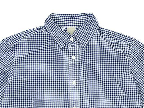 TATAMIZE P/O SHIRTS Plain NAVY GINGHAM