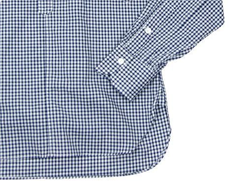 TATAMIZE P/O SHIRTS Plain NAVY GINGHAM