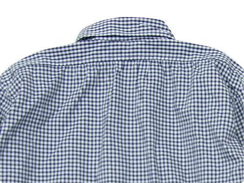 TATAMIZE P/O SHIRTS Plain NAVY GINGHAM