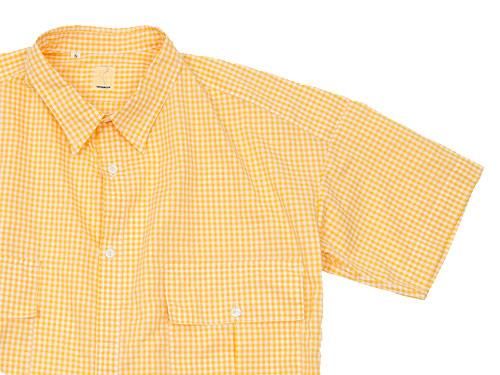 TATAMIZE HALF SLEEVE WORK SHIRTS YELLOW GINGHAM
