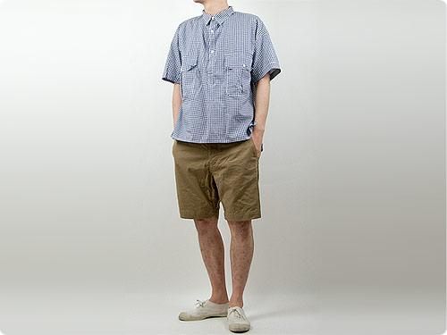 TATAMIZE HALF SLEEVE WORK SHIRTS YELLOW GINGHAM