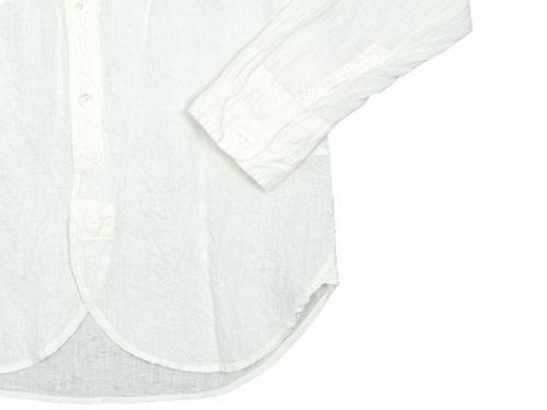 maillot sunset linen round work shirts WHITE