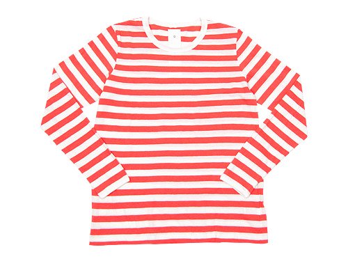 maillot ライトボーダー長袖Tシャツ CORAL