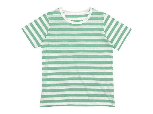 maillot ライトボーダー半袖Tシャツ MINT