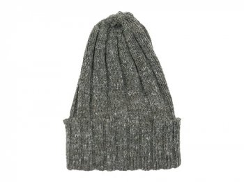 maillot wool linen knit cap カーキ