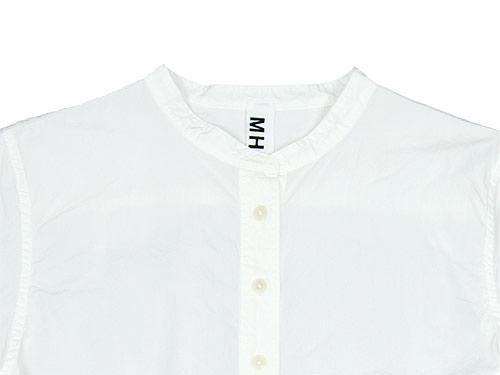 MHL. G.D. POPLIN NOCOLLAR P/O SHIRTS 030WHITE ̥ǥ