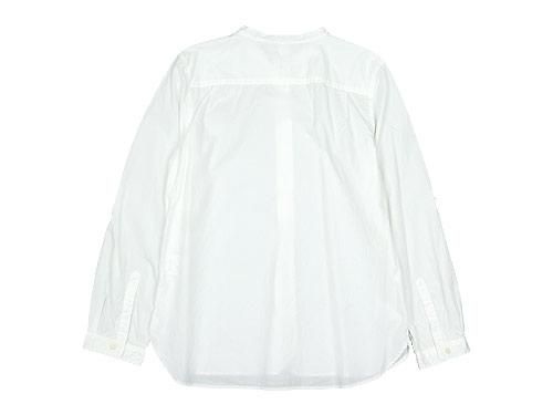 MHL. G.D. POPLIN NOCOLLAR P/O SHIRTS 030WHITE ̥ǥ