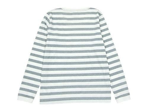 MHL. PRINTED BASIC STRIPE CUTSEW 021GRAY ̥ǥ