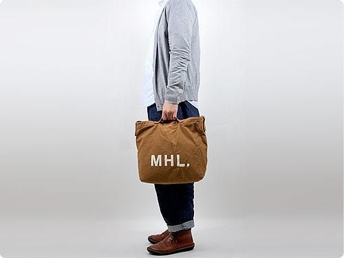 MHL. HEAVY CANVAS SHOULDER BAG  063MUSTARD 595171451