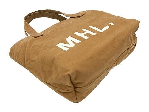 MHL. HEAVY CANVAS TOTE BAG 063MUSTARD 595171452