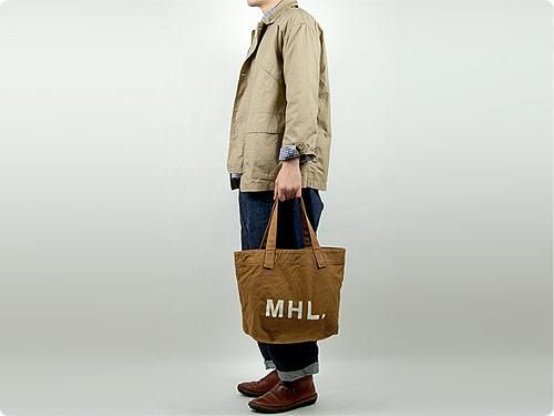 MHL. HEAVY CANVAS TOTE BAG 063MUSTARD 595171452