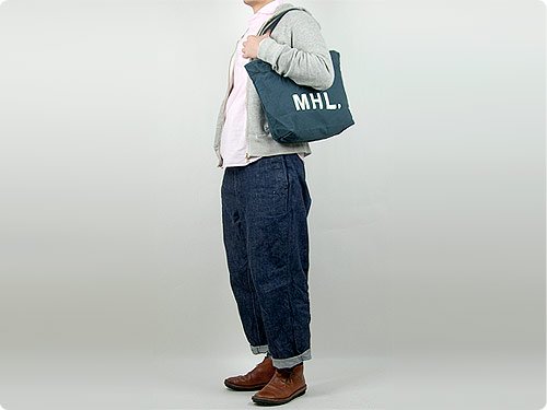 MHL. HEAVY CANVAS TOTE BAG 114BLUE 【595171452】 MHL.通販・取扱い