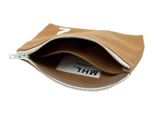 MHL. HEAVY CANVAS POUCH 2 063MUSTARD