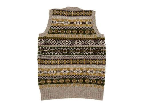 Jamieson's V NECK VEST LIGHT BROWN